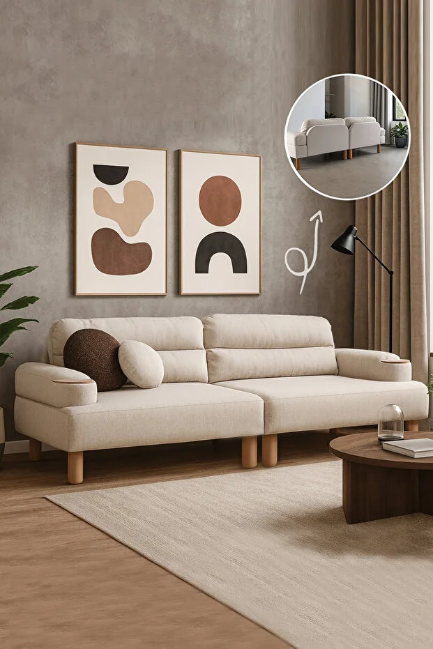 Legna Bohem Kanepe, Açık Krem